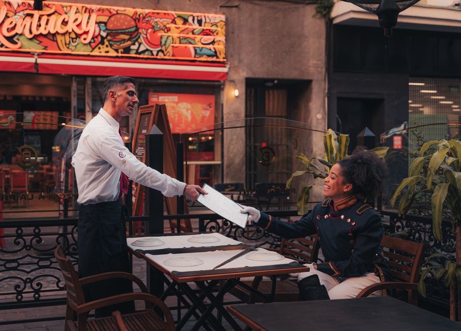 Professional restaurant dining service experience